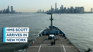 HMS Scott arrives in the US ready for Fleet Week New York celebrations