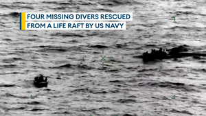 US Navy's USS Porter rescues four missing divers