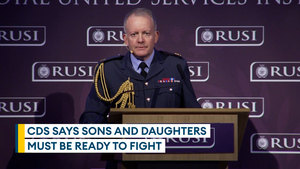 CDS says UK's sons and daughters must be ready to fight