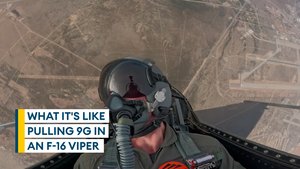 F-16 ready for flight? Check. Passenger amped up? Check!