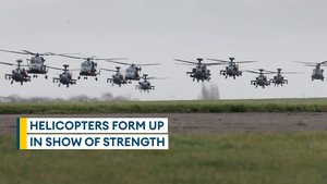 Helicopters form up in show of strength and readiness