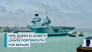 Flagship HMS Queen Elizabeth sets sail for Rosyth to undergo repairs