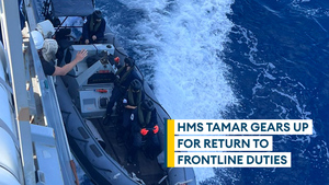 HMS Tamar returns to sea for FOST training