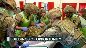 Army hospital of the future inside disused cookhouse 