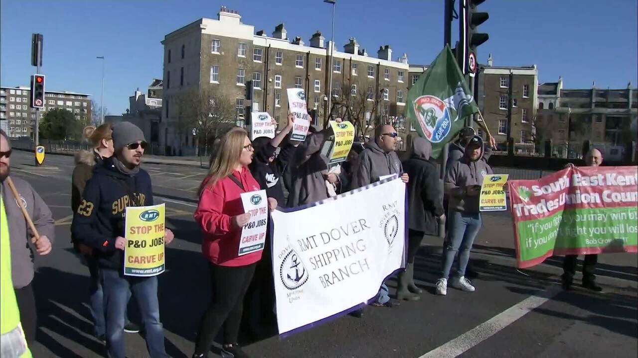 Seize the ships!': protesters demand public ownership of P&O