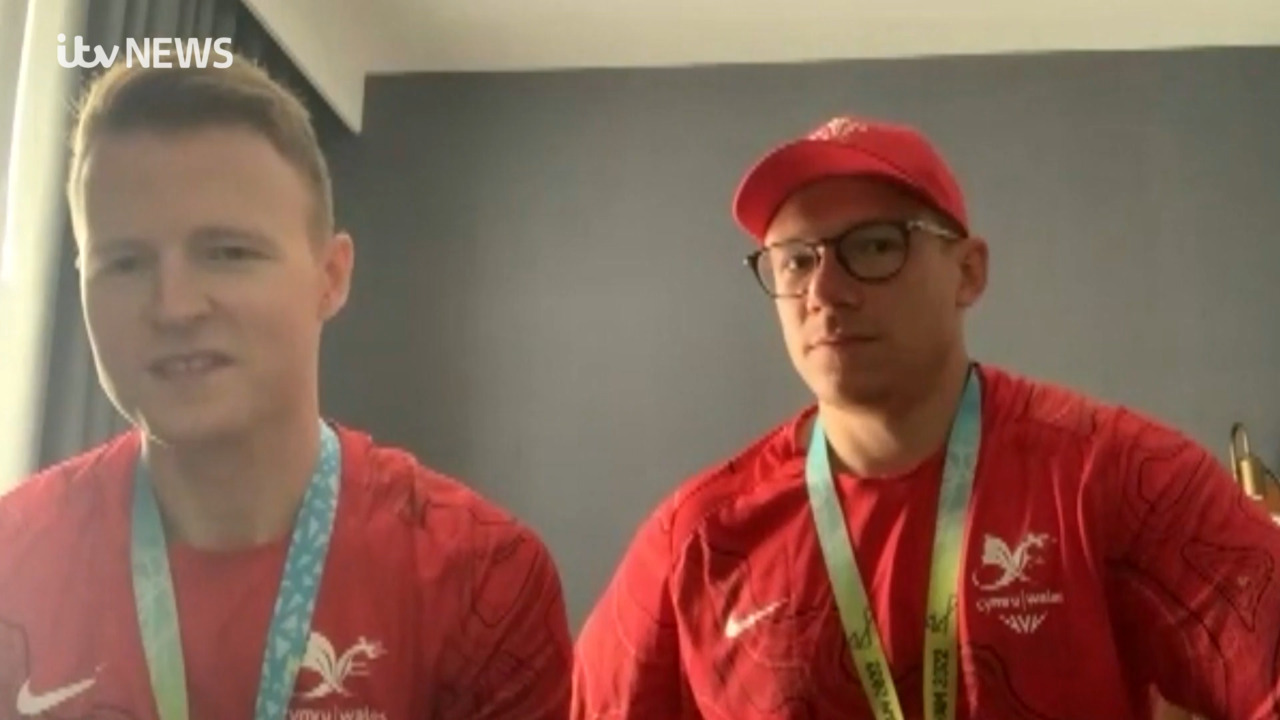 James Ball (Left) and Pilot rider Lewis Stewart (right) during the British  Paralympic Association kitting out for the Para cycling athletes to  represent ParalympicsGB at the rescheduled Tokyo 2020 Paralympic Games.  Issue