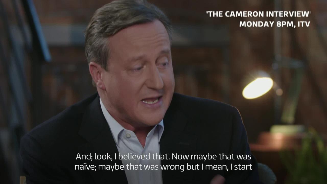 David Cameron regrets losing Brexit vote, but says referendum was always  inevitable