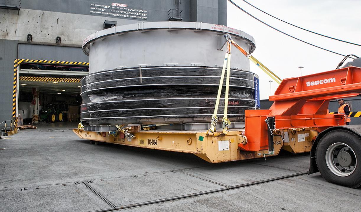 POWER - Loading drum with Double wide rolltrailer, Video