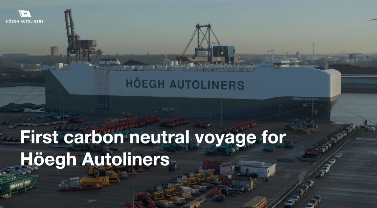First carbon neutral voyage for Höegh Autoliners, Video