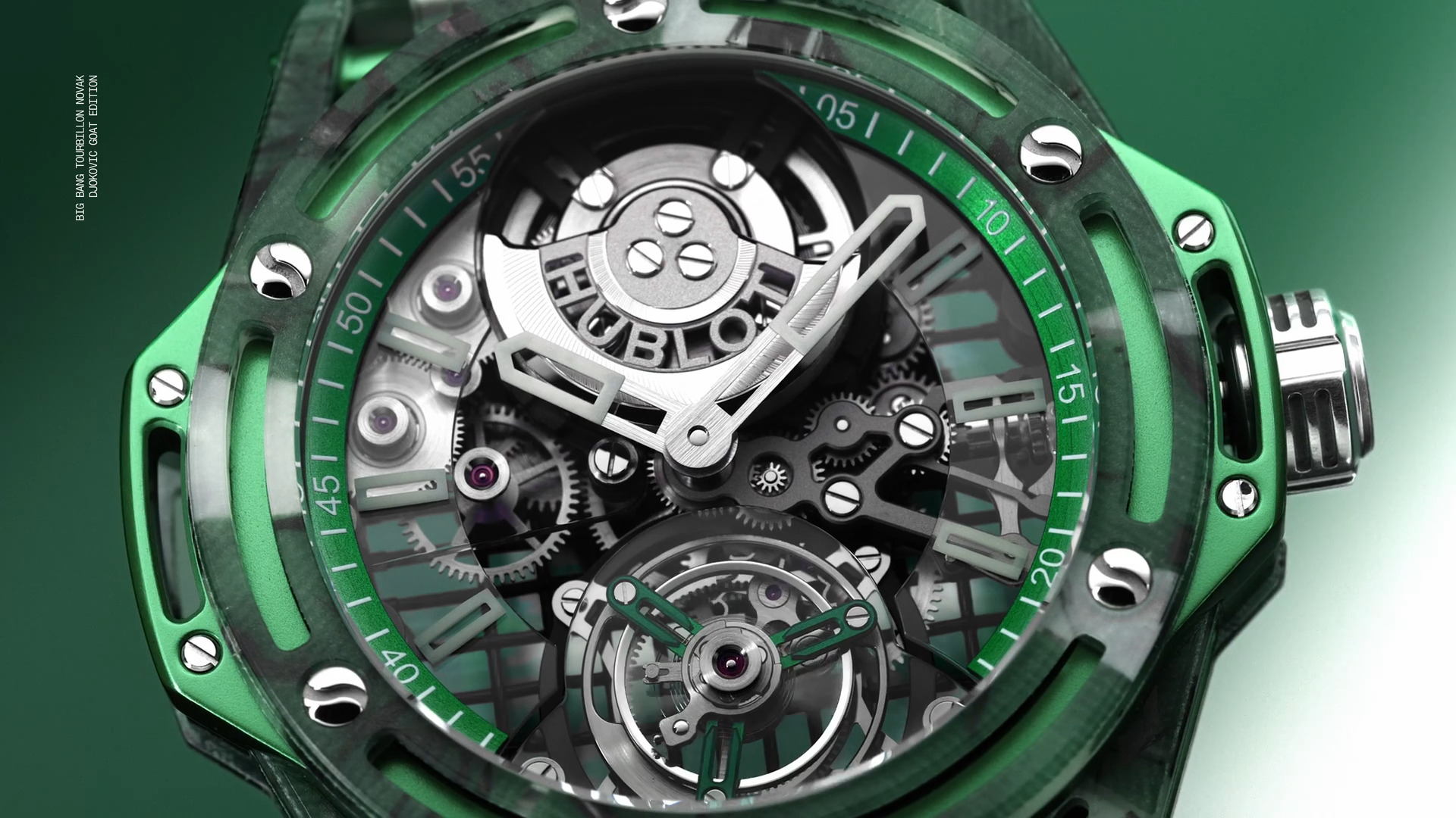 Big Bang Tourbillon Novak Djokovic Goat Edition Green 44 mm | Hublot