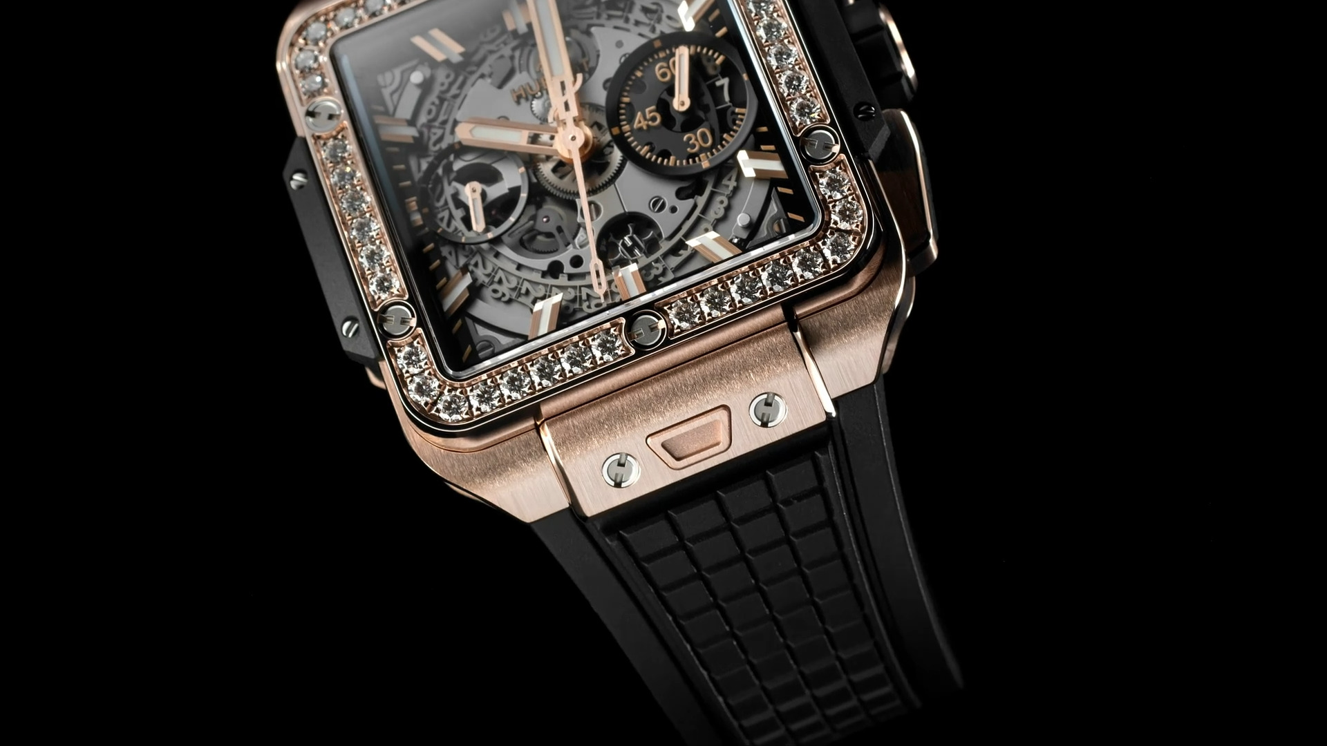 Square Bang Unico King Gold Diamonds 42 mm