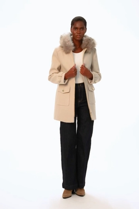 Beige clearance faux fur