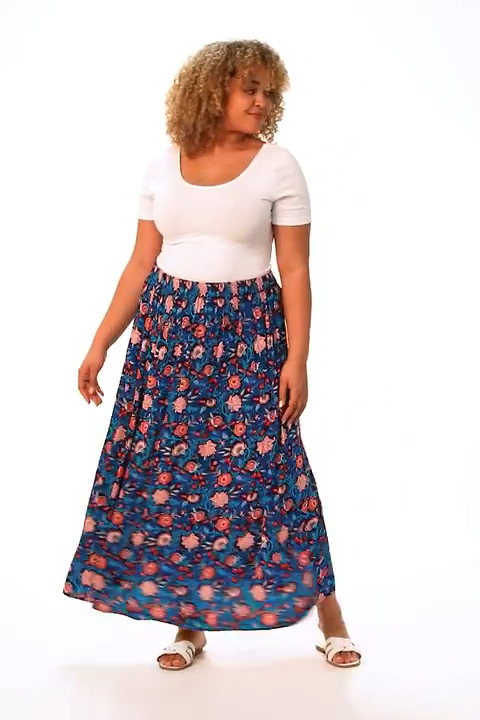 Linen Skirt Laced SANDRA / Linen Maxi Skirt/linen Wide Skirt