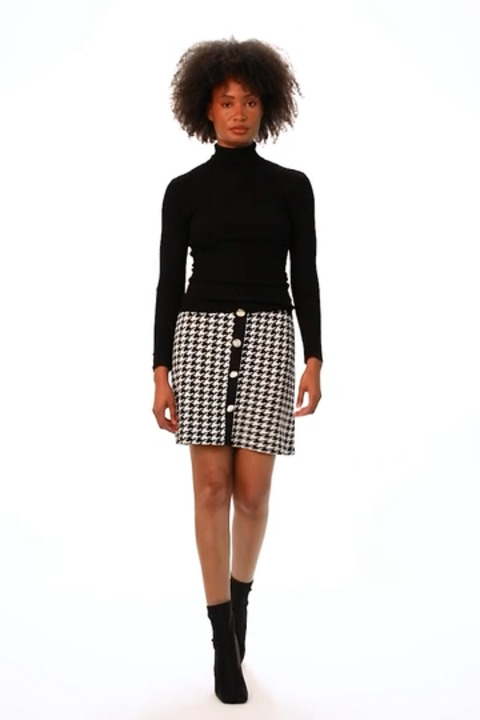 Black Ribbed Turtle Neck Jumper | Dusk UK