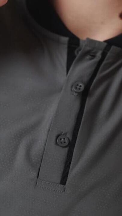 Men Tennis T-Shirt - TTS DRY+ Khaki Grey - Video 2