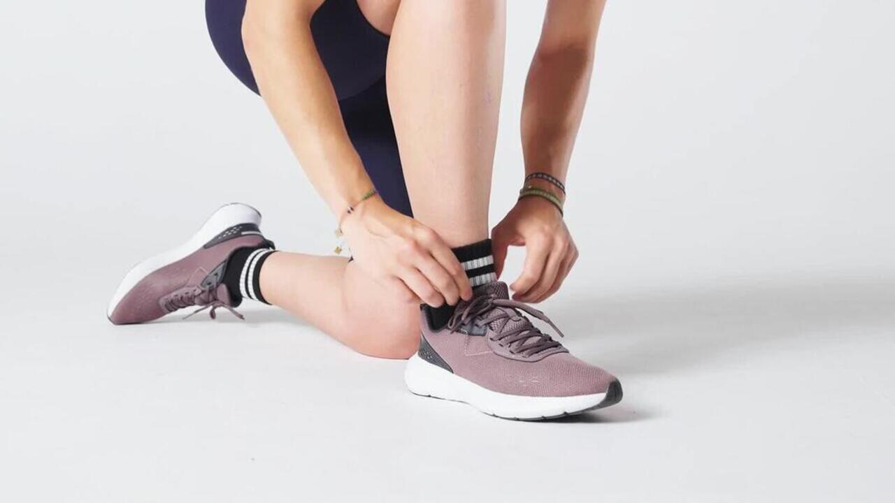 Women Running Shoes Lightweight, Cushioned, Upto 10km/week, Jogflow 100.1 -Brown - Video 2