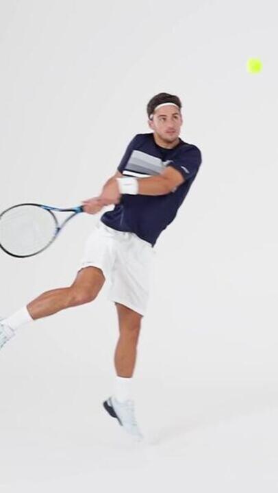 Men Tennis T-Shirt TTS100 Navy Blue - Video 2