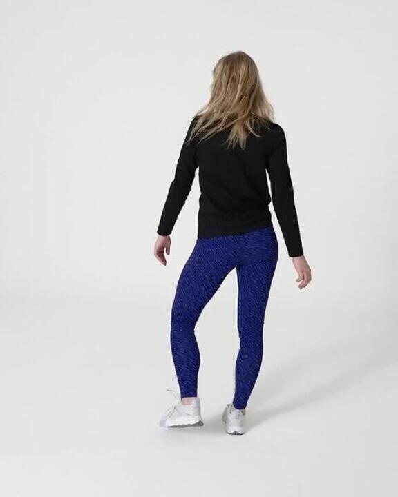 Cotton Long Sleeved Women's T-Shirt 100- Ultra Black - Video 2