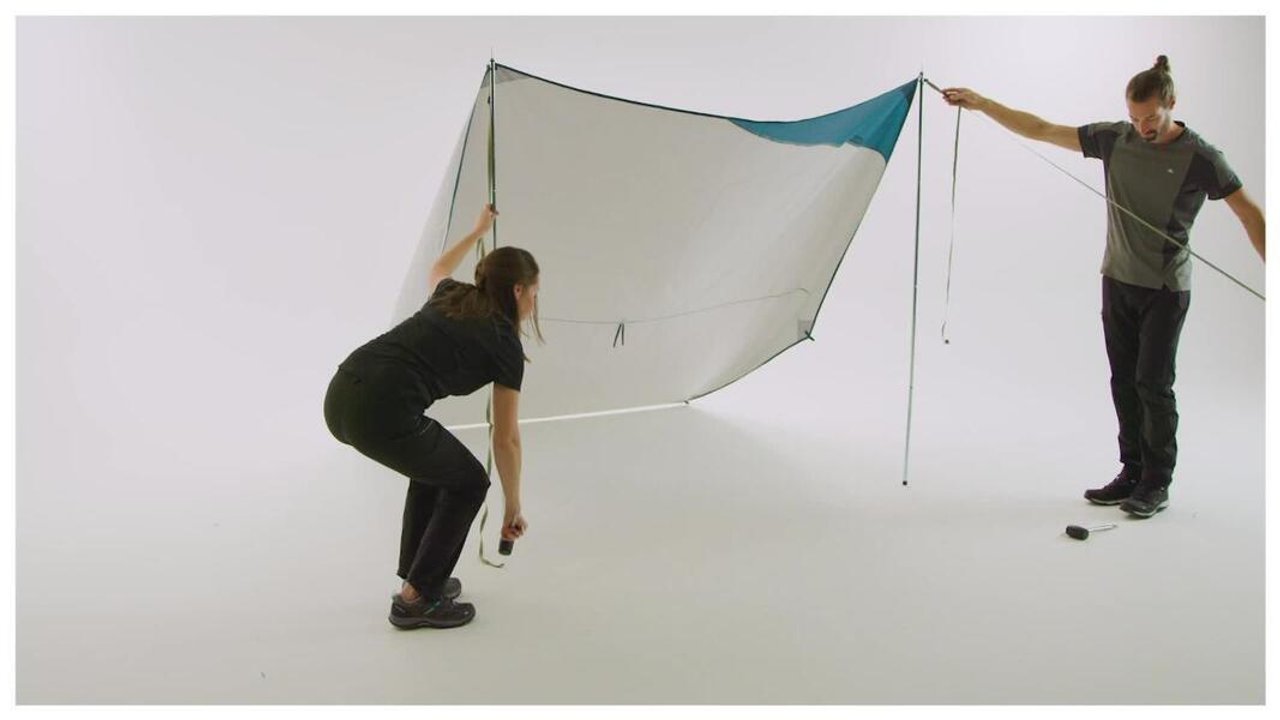 Camping Tarp MH100 Blue - Video 2