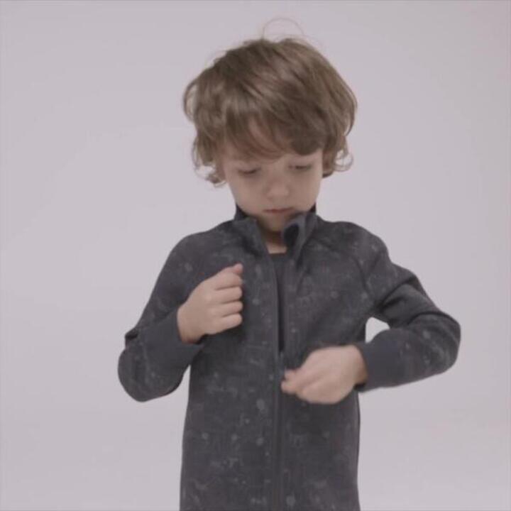 Kids' Reversible Jacket 500 - Beige - Video 2