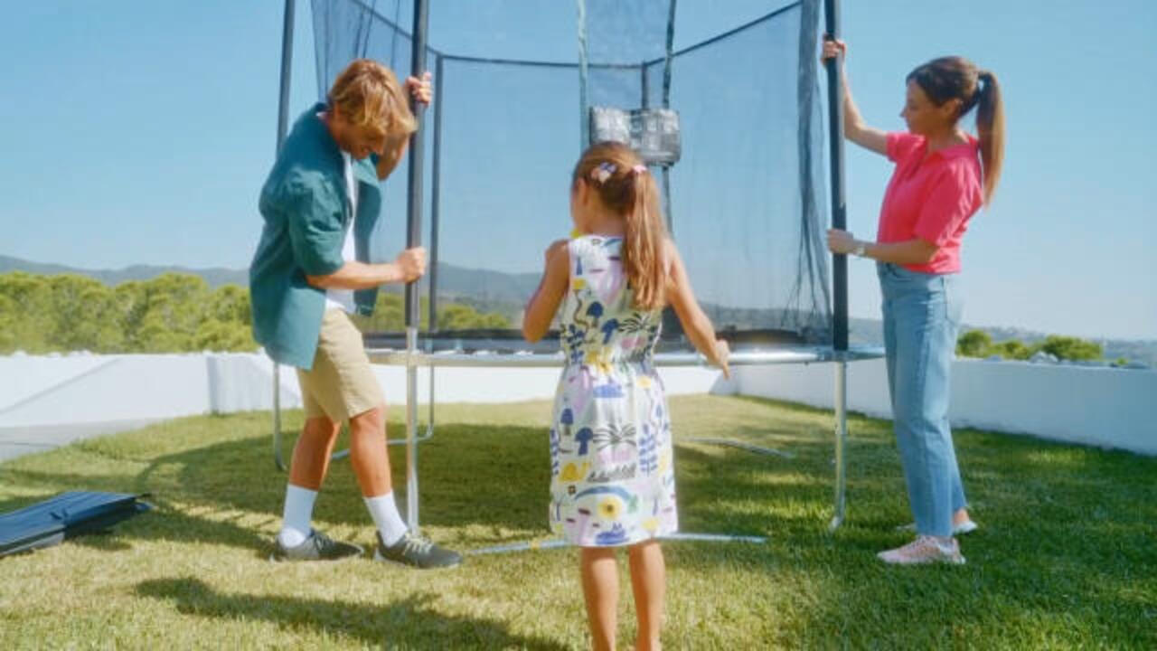 Water Proof Protective Cover for Trampoline 420 - Black - Video 2