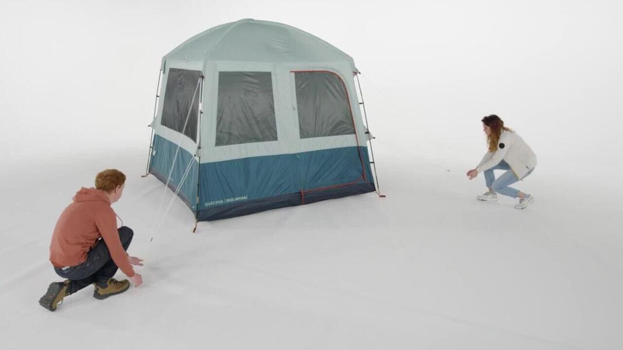 Camping Living Room with poles - Arpenaz Base M - 6-person - Video 2