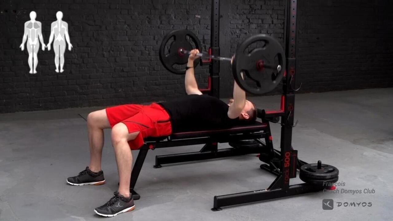 Weight Training Rubber Weight Disc with Handles 5kg, 28mm - Black - Video 2