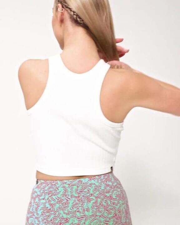 Women's Cropped Tank Top - White - Video 2