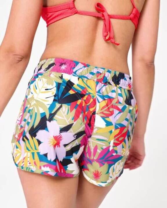 Women’s surfing floral swim shorts - Tini desirade multicoloured - Video 2