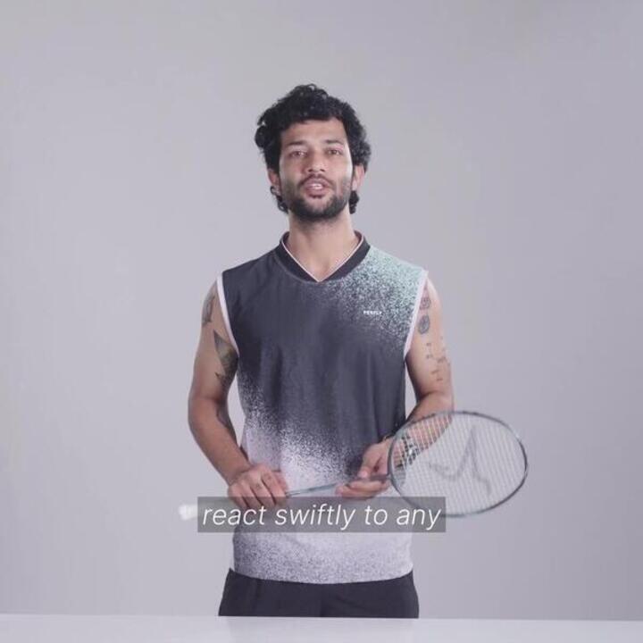 BADMINTON ADULT RACKET BR SENSATION 930 ANTHRACITE - Video 2