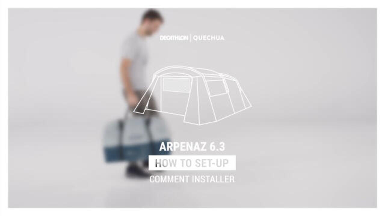 6-person, 3-bedroom camping tent, Arpenaz 6.3 - Video 2