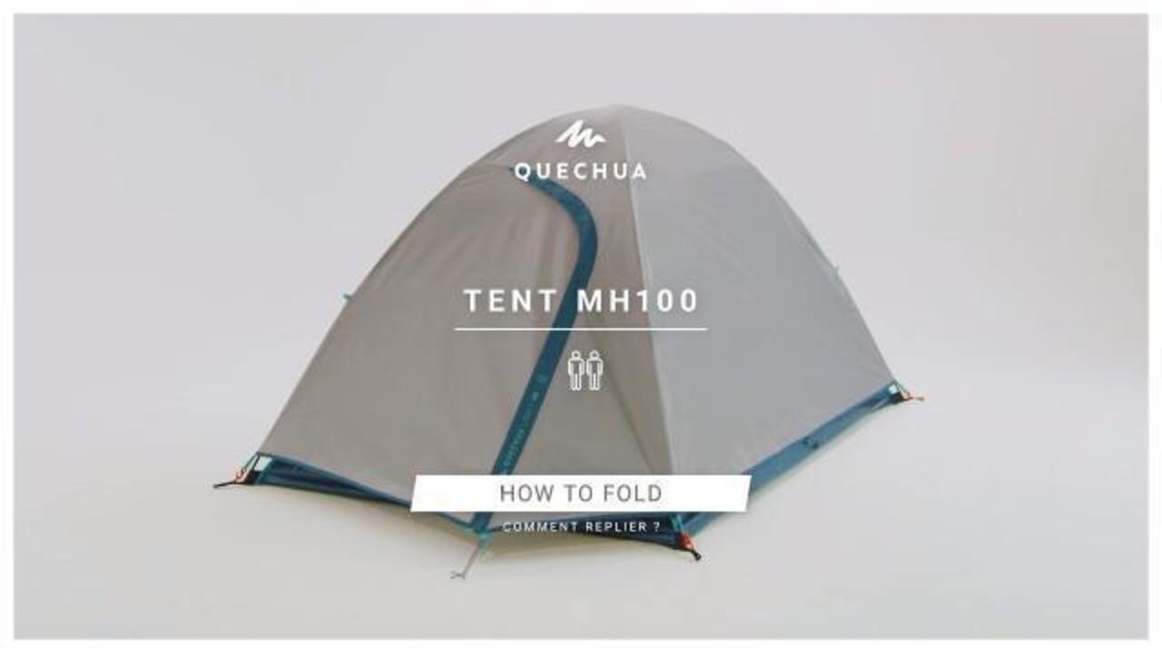 2 Person Camping Tent - MH100 Grey - Video 2