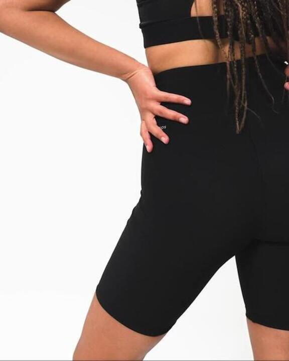 Women Cycling Shorts High Waist - Black - Video 2