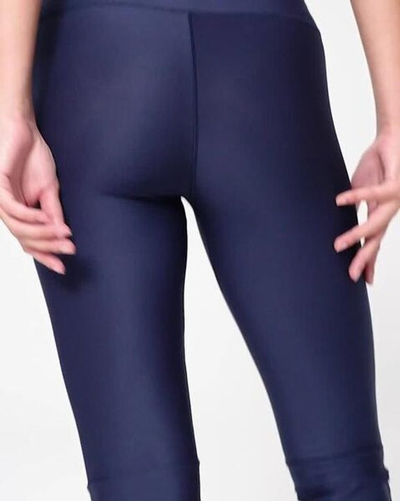Women Gym Trackpants, Flared and Stretchable, Quick Dry, Opaque Fabric - Blue - Video 2