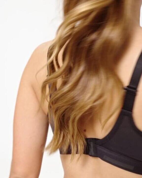 Sports Bra High Support for Running - Black - Video 2