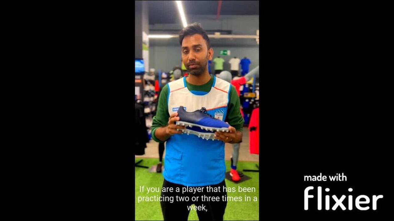 Men Football Shoes for Firm Ground Agility 140 - Blue - Video 2