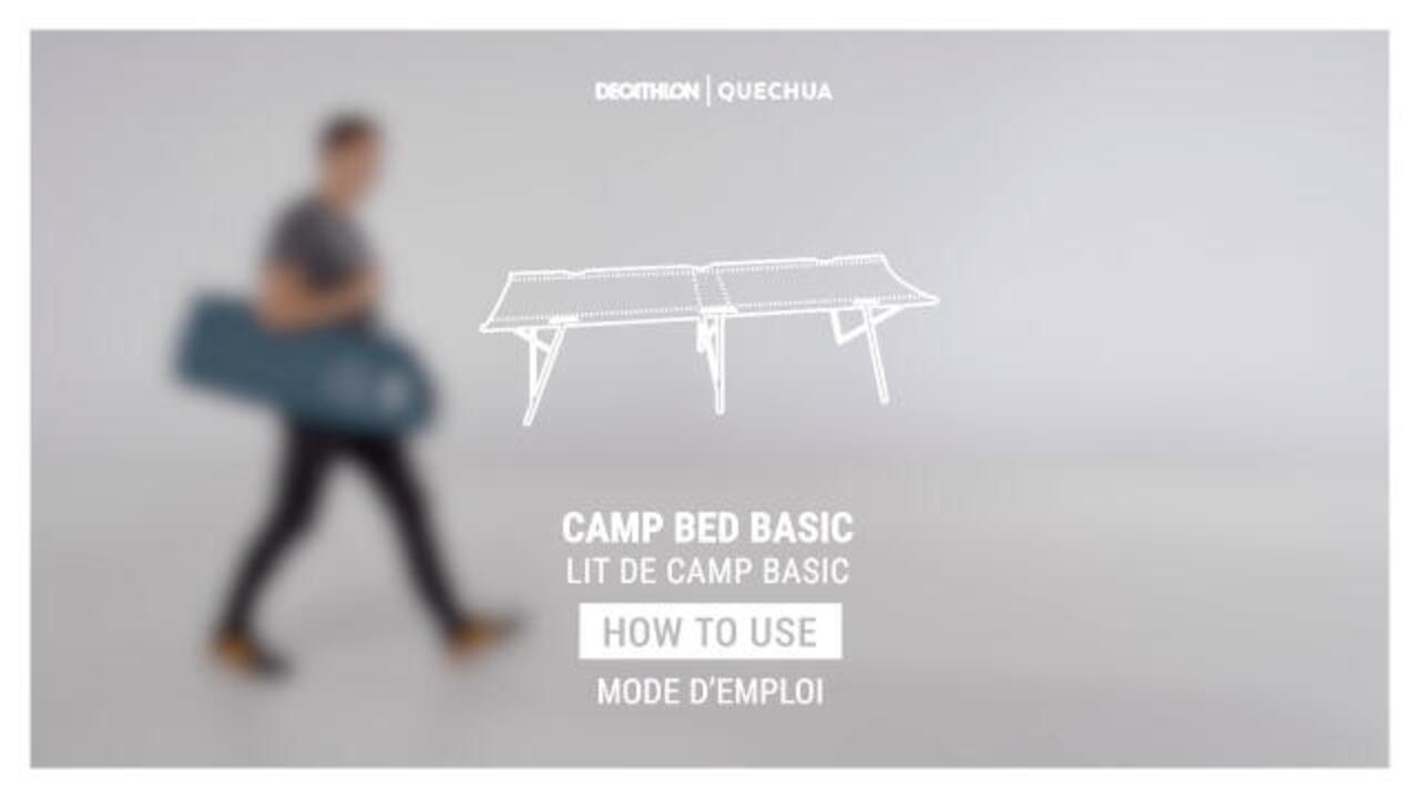 Basic Camping Bed 60cm 1 Person - Video 2