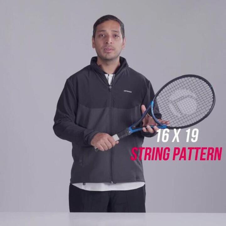 Adult Tennis Racket - Artengo TR930 Spin Black Blue 285g - Video 2