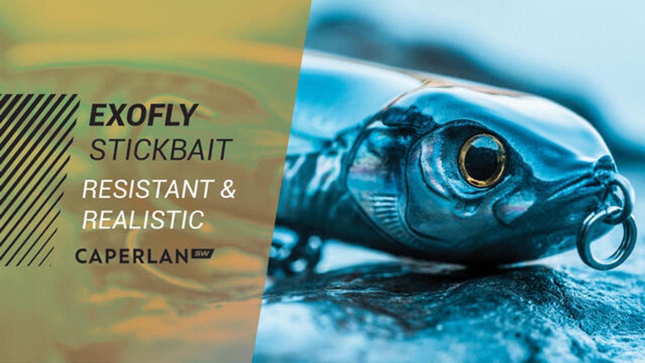 Sea lure fishing stickbait EXOFLY 130 F BLANC - Video 2