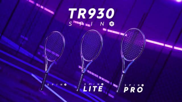 Adult Tennis Racket - TR930 Spin Black Blue 285g | Decathlon