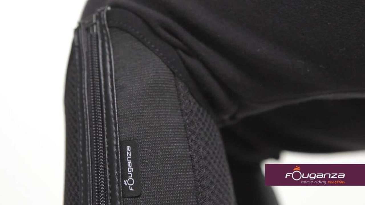 Adult Horse Riding Half Chaps Mesh 100 Black - Video 2