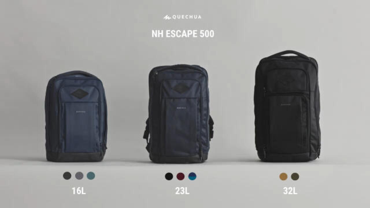 Multi-pocket hiking backpack 23 L, Escape 500 - Blue - Video 2