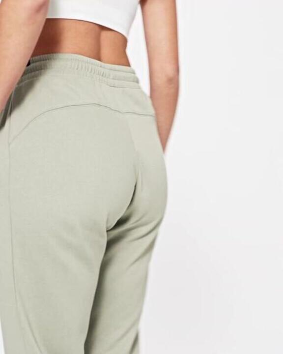 Fitness Slim-Fit Fleece Bottoms - Sage Green - Video 2