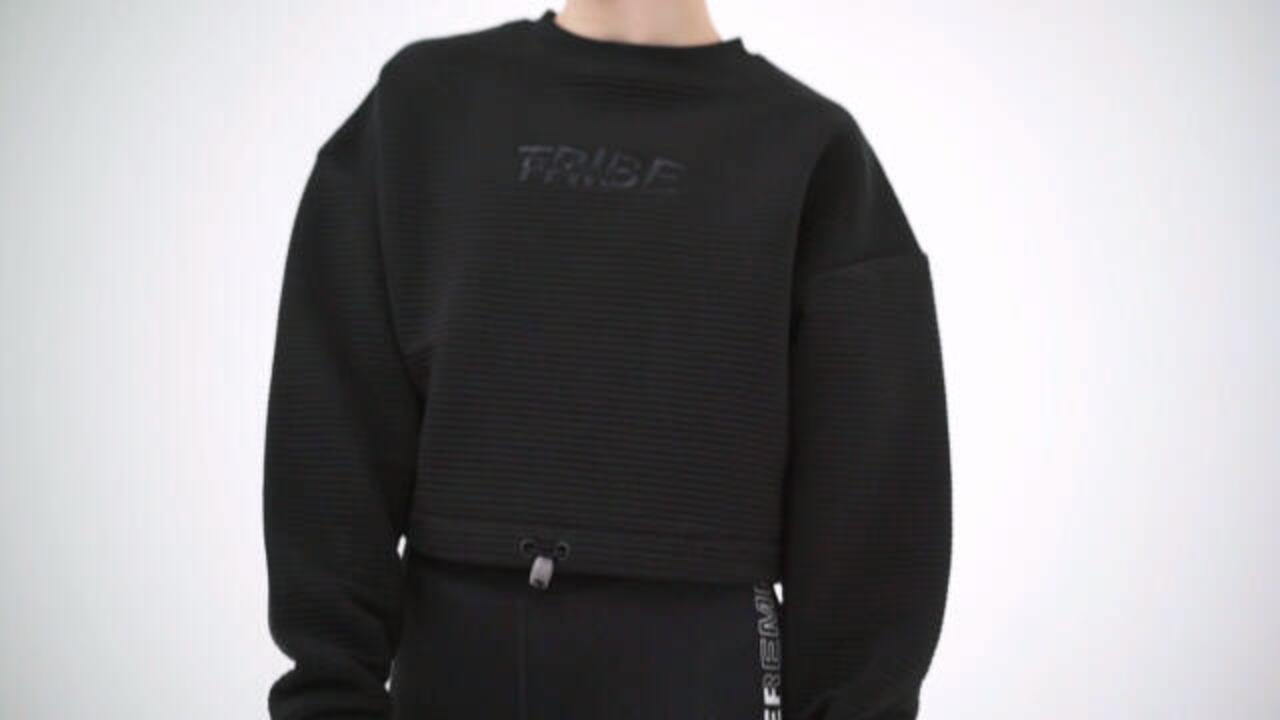 Women Dance Crop Sweatshirt - White - Video 2