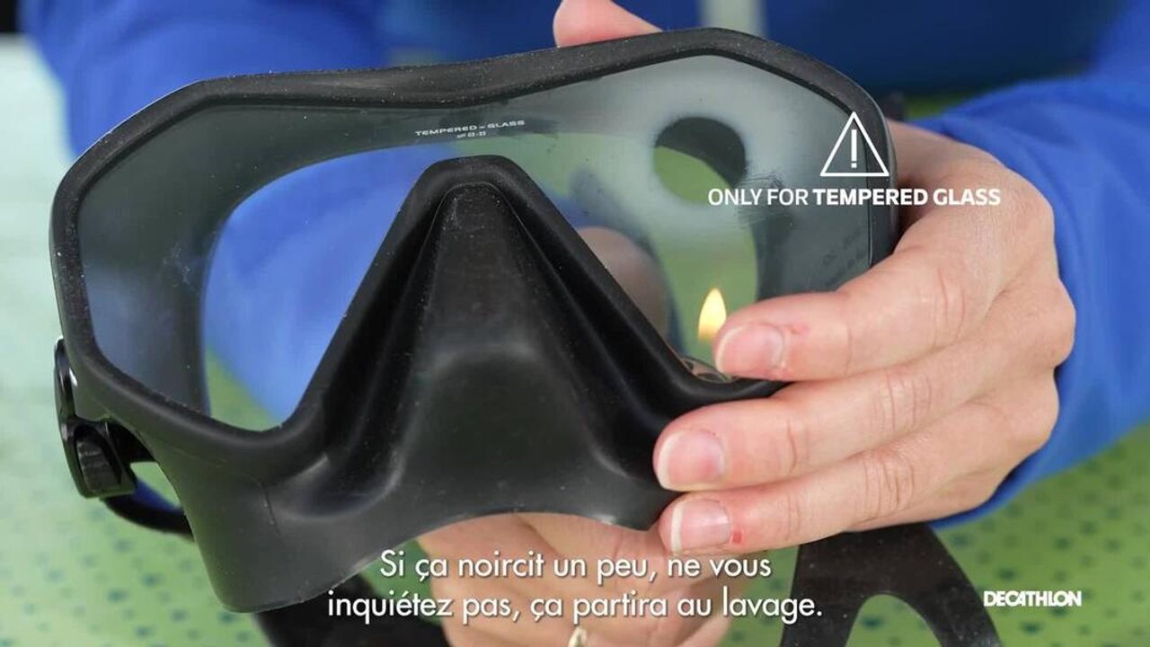 Scuba mask - 500 Mono Black - Video 2