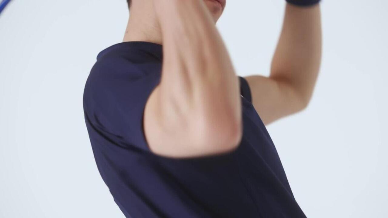 Men's Short-Sleeved Tennis Polo Shirt Dry - Black - Video 2