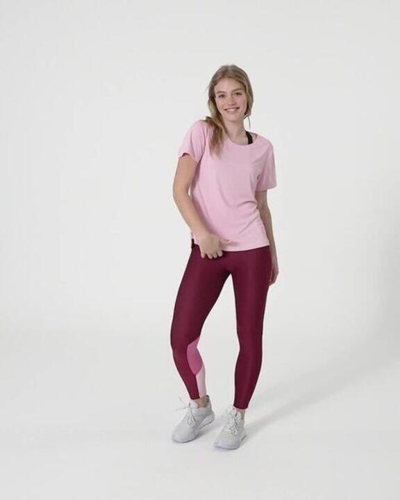 Women Gym Sports T-Shirt - Light Pink - Video 2