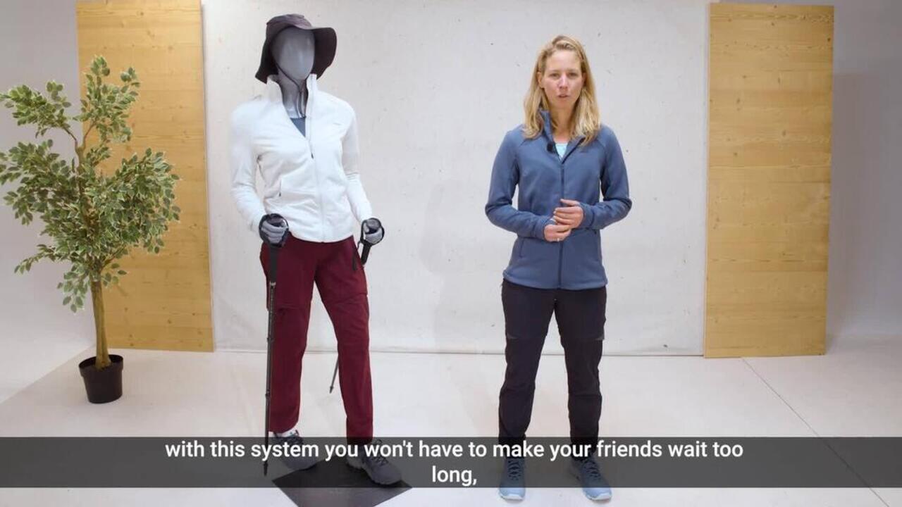 Women Zip-Off Stretchable Dry Fit Pant Bordeaux - MT550 - Video 2