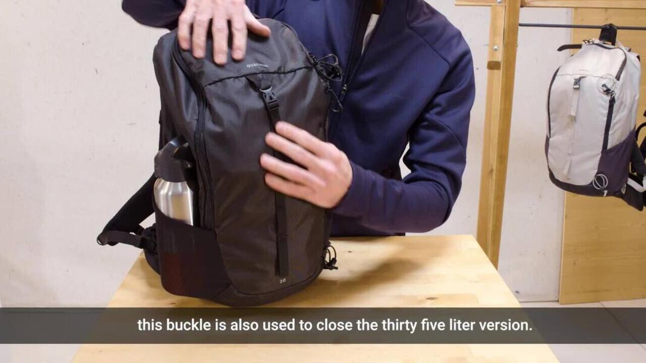 20 L Mountain Hiking Backpack - MH100 - Black - Video 2