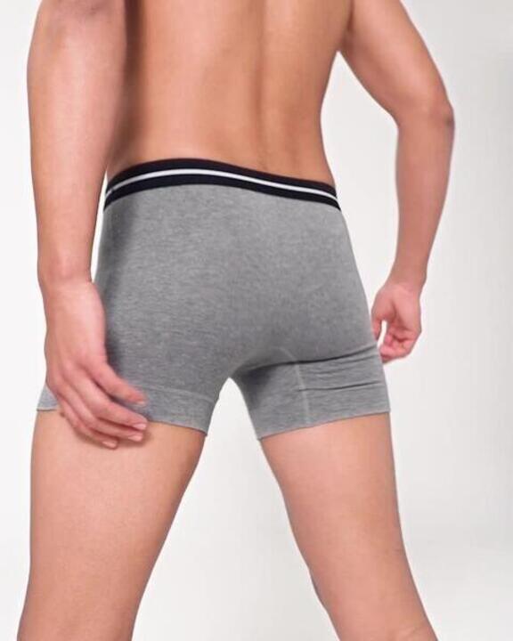Men's Majority Cotton Boxers Twin-Pack - Grey/Red - Video 2